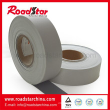 Ordinary reflective PVC microfiber leather with grey color for shoes